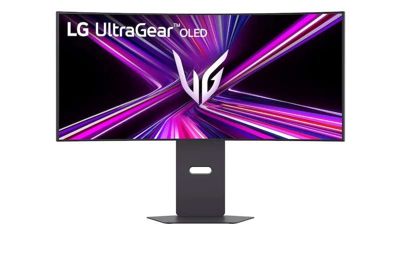 LG UltraGear 34GX900A-B 弧形 OLED 遊戲顯示器正面產品圖