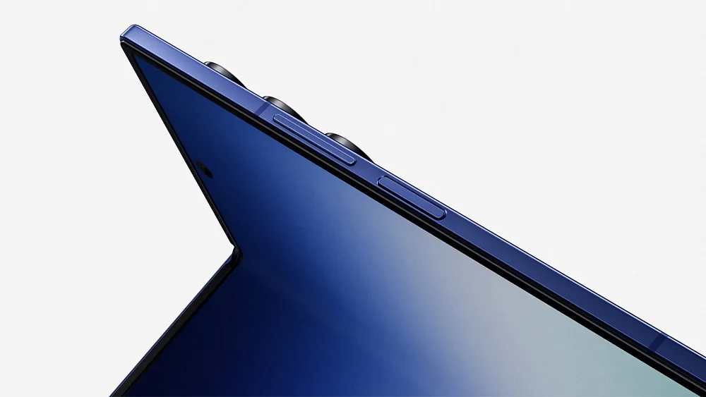 Samsung Galaxy Z Fold7 官方圖,展示摺機鉸鏈同打開角度