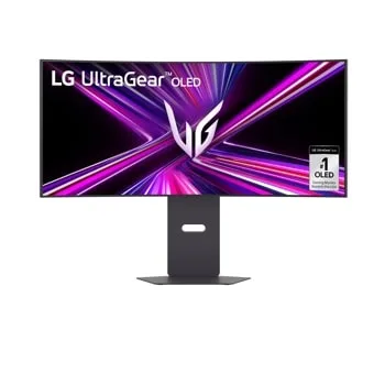 LG UltraGear 34GX900A-B 曲面 OLED 電競螢幕正面產品圖