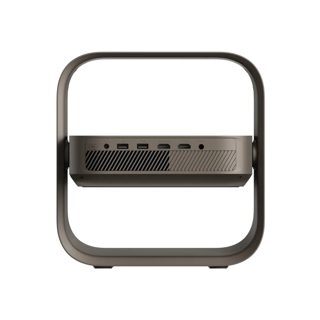 XGIMI Elfin Flip 4K 機背,可見兩組 HDMI、兩組 USB-A、音訊同電源接口