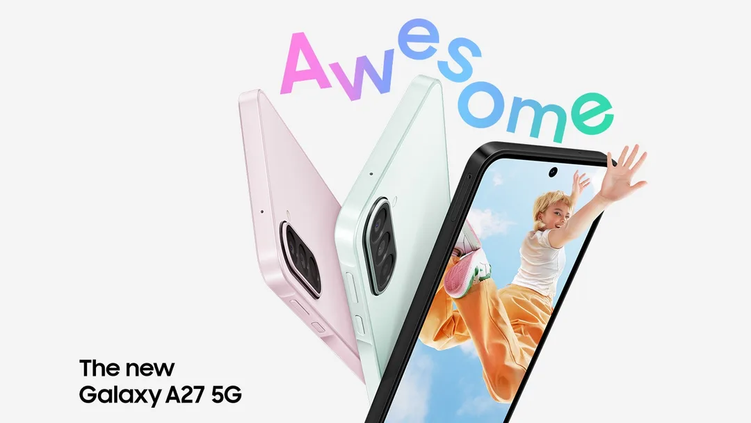 Galaxy A27 5G 多色機身同正面開孔螢幕官方圖