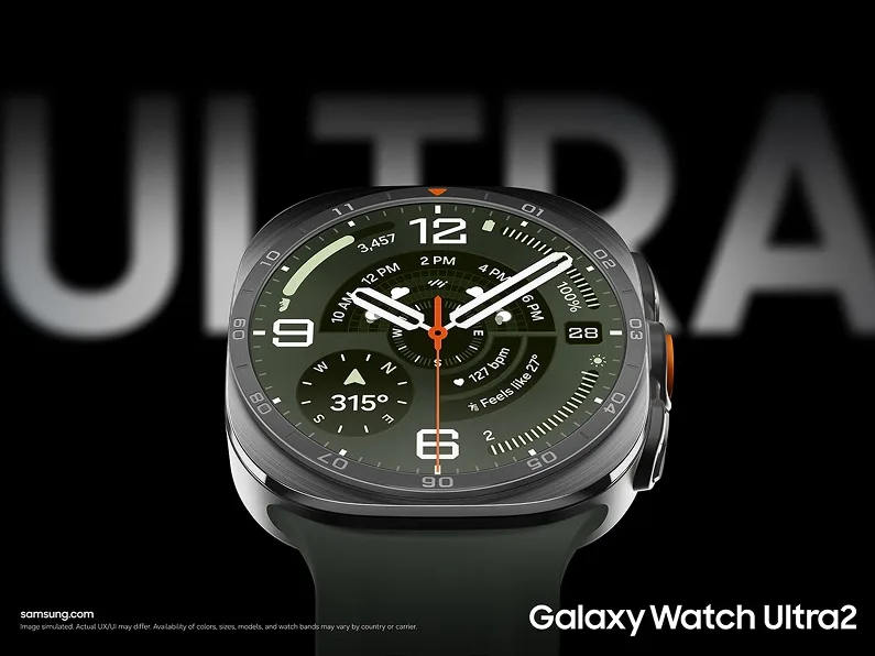 鈦金黑 Galaxy Watch Ultra2 正面產品圖