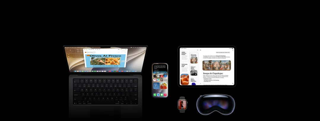 MacBook、iPhone、iPad、Apple Watch 同 Vision Pro 展示新一代系統功能