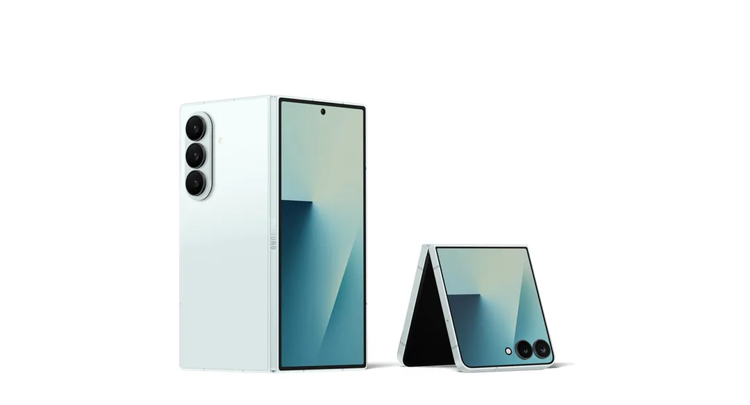 薄荷綠 Galaxy Z Fold7 同 Galaxy Z Flip7 官方產品圖