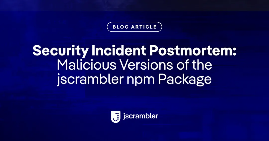 Jscrambler 公布 npm 套件保安事故事後報告嘅官方配圖