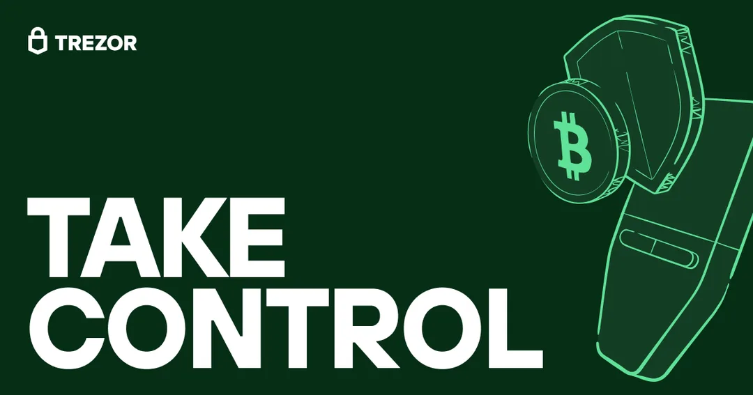 Trezor Suite 官方 app 同硬件錢包介面示意圖