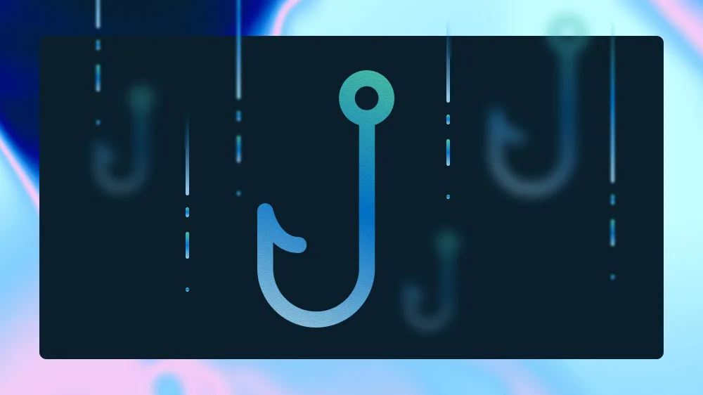 Microsoft Security Blog 嘅釣魚攻擊示意圖,有魚鈎代表社交工程釣魚攻擊