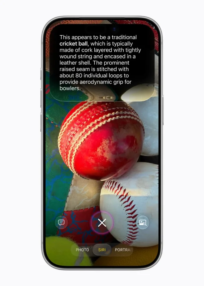 iOS 27 入面 Siri mode in Camera 嘅官方示範畫面