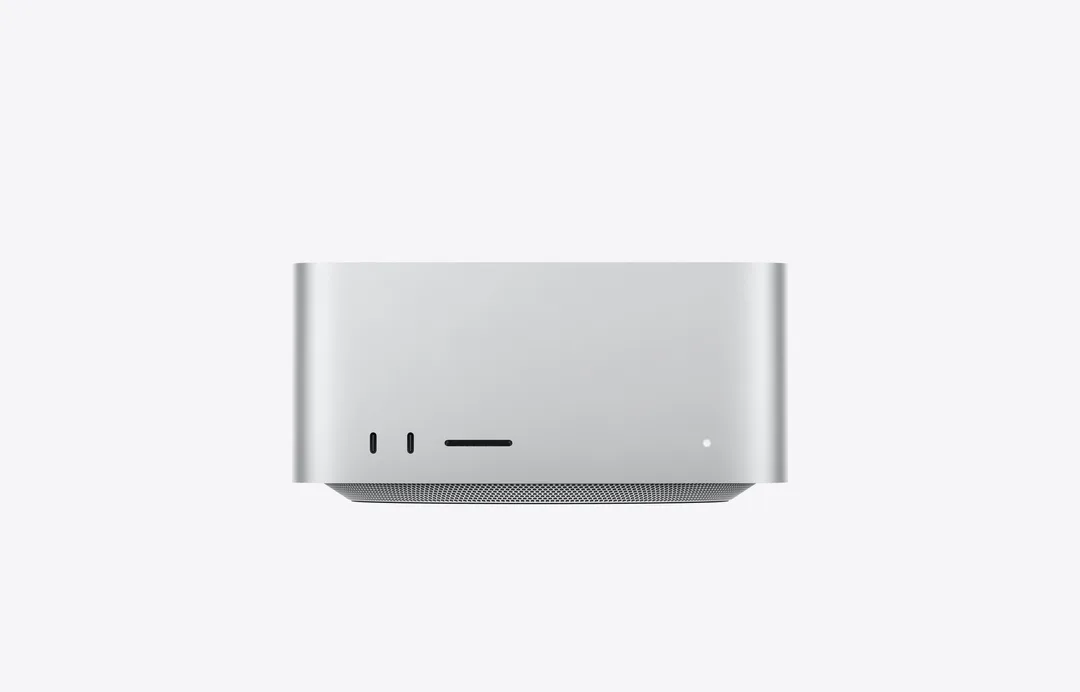 銀色 Mac Studio 機身同 Apple silicon chip 圖