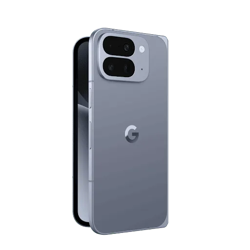 Google Pixel 10 Pro Fold 官方產品圖，灰色機背同鏡頭模組