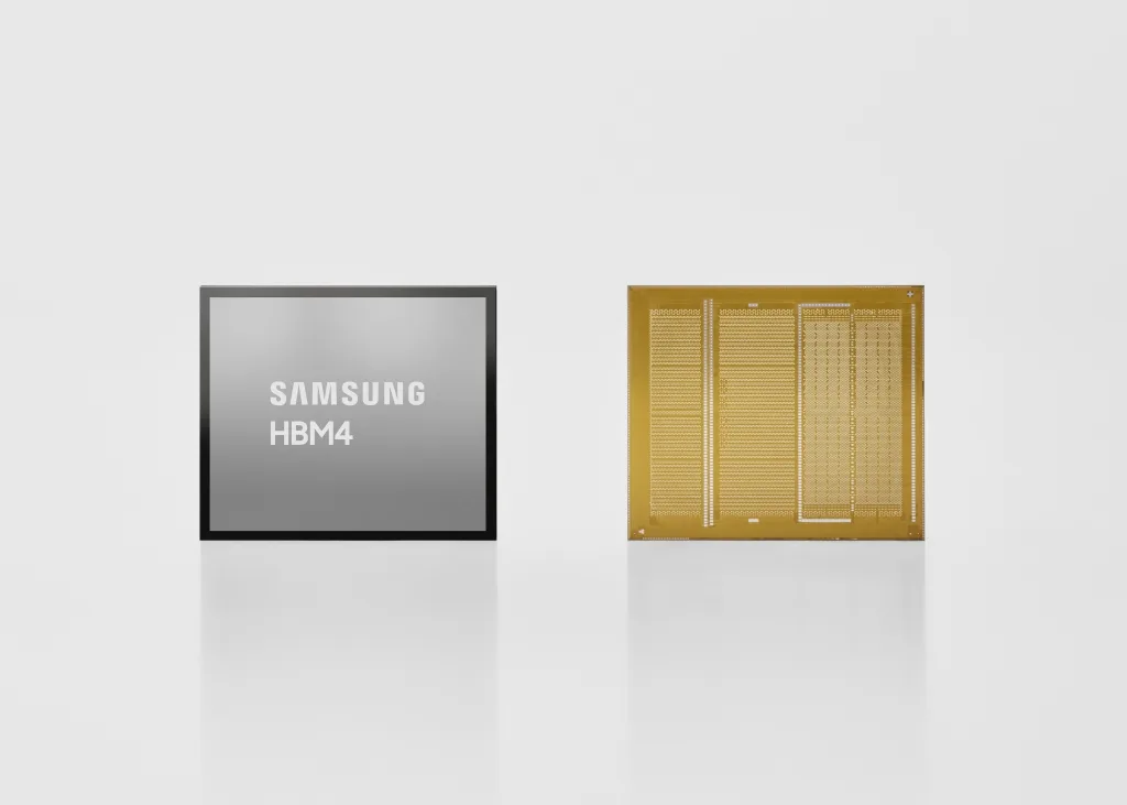 Samsung HBM4 高頻寬記憶體晶片產品圖