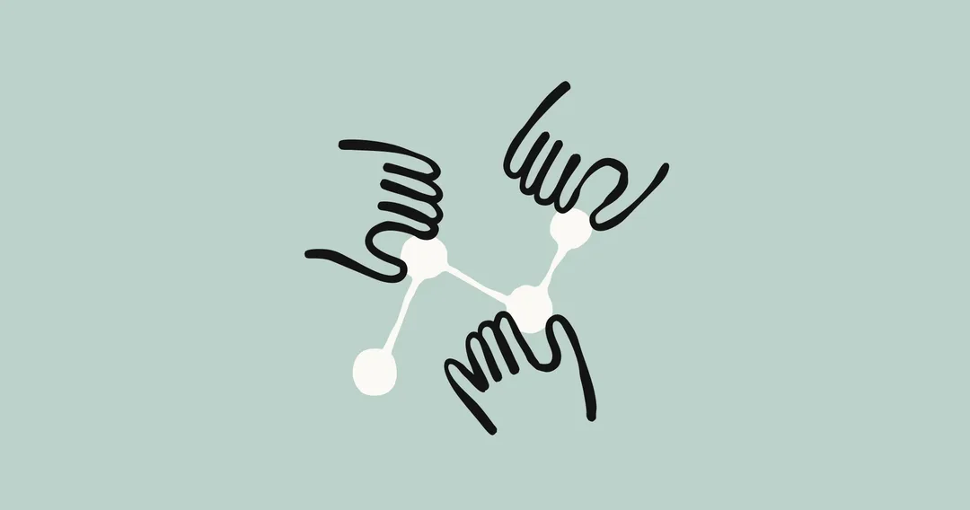 Anthropic 企業 AI 服務公司公告嘅手形節點插圖