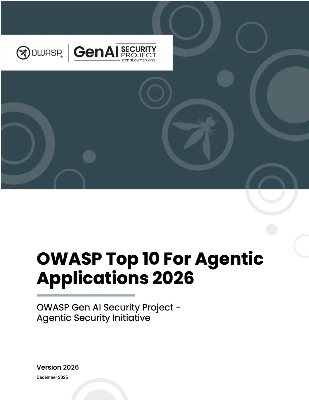 OWASP 2026 agentic applications Top 10 報告封面