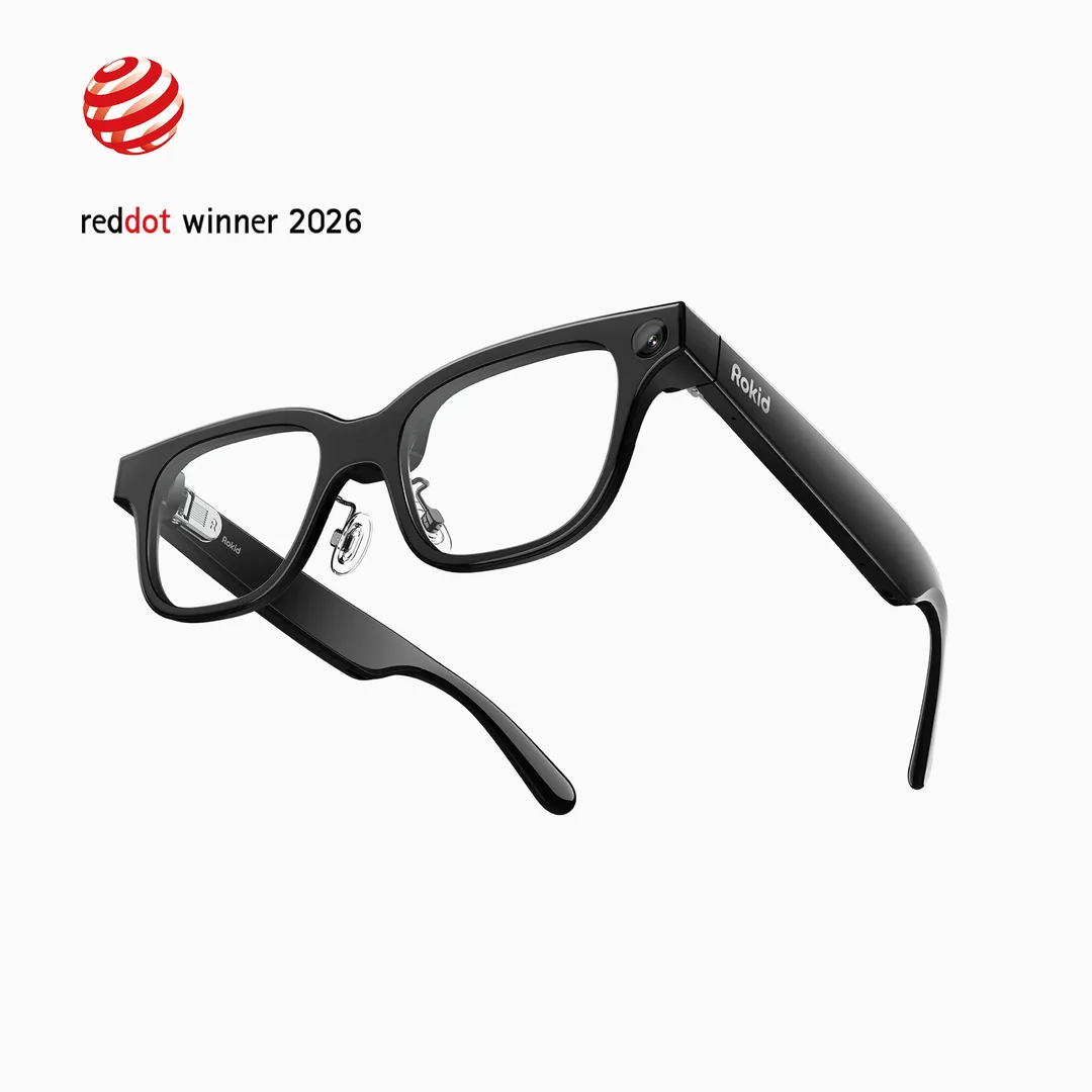 Rokid Glasses 官方產品圖，顯示一副可戴式 AI 眼鏡
