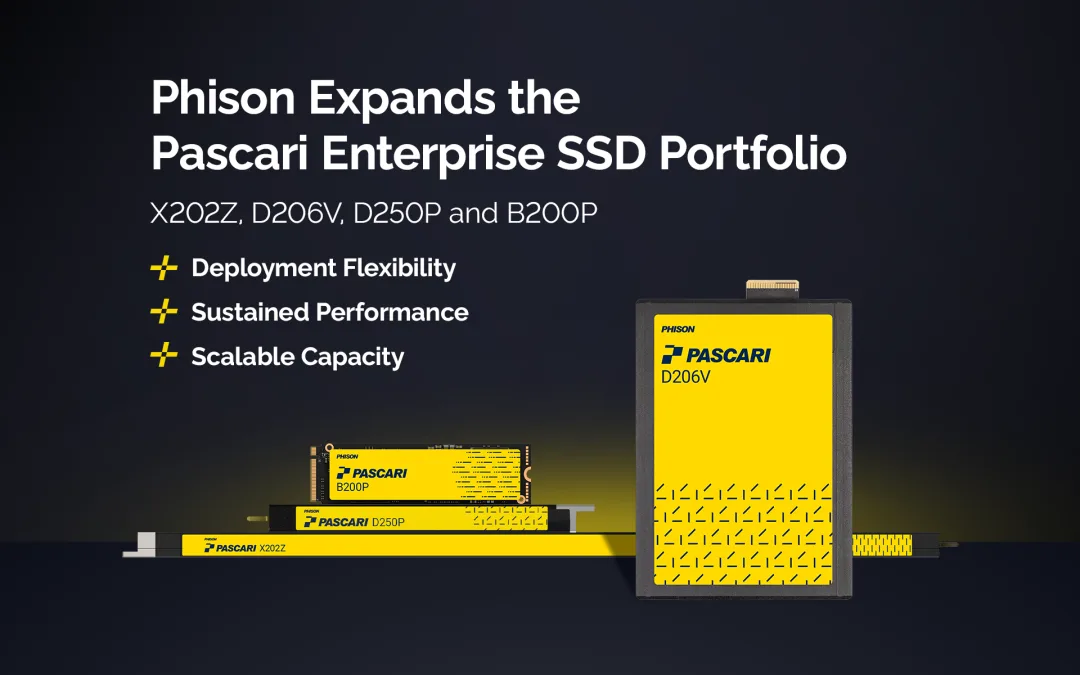 Phison Pascari 企業級 SSD 系列,包括高容量同 boot drive 款式