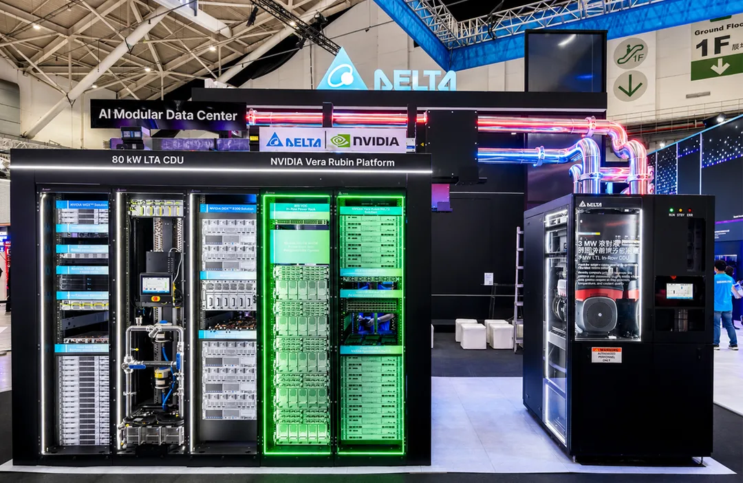 台達電喺 COMPUTEX 2026 展示 AI Modular Data Center 機櫃、NVIDIA Vera Rubin 平台同液冷設備