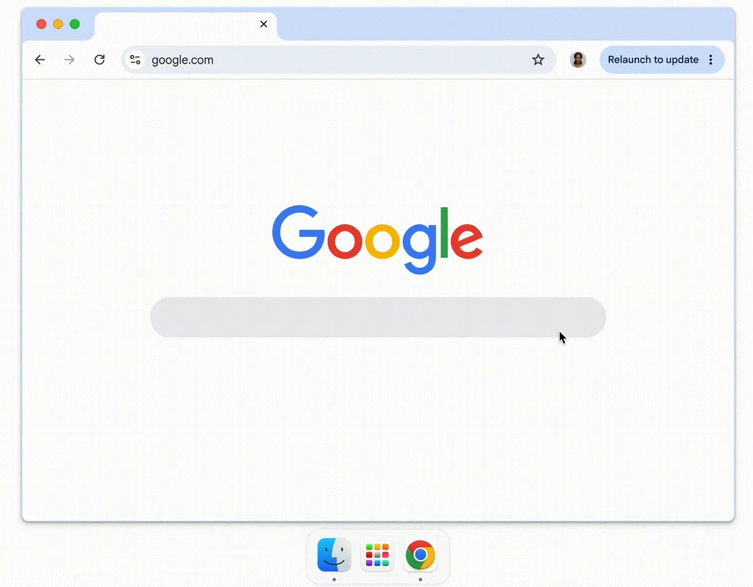 macOS 版 Chrome 喺冇開啟視窗時自動重啟套用更新嘅示範