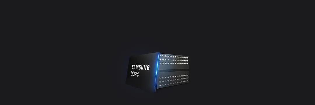 三星官方 DDR4 產品頁入面嘅 DDR4 記憶體模組正反面圖