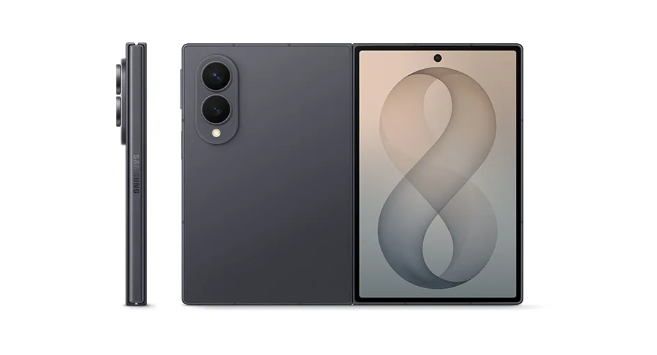 石墨灰 Galaxy Z Fold8 打開後展示 4:3 闊身內屏