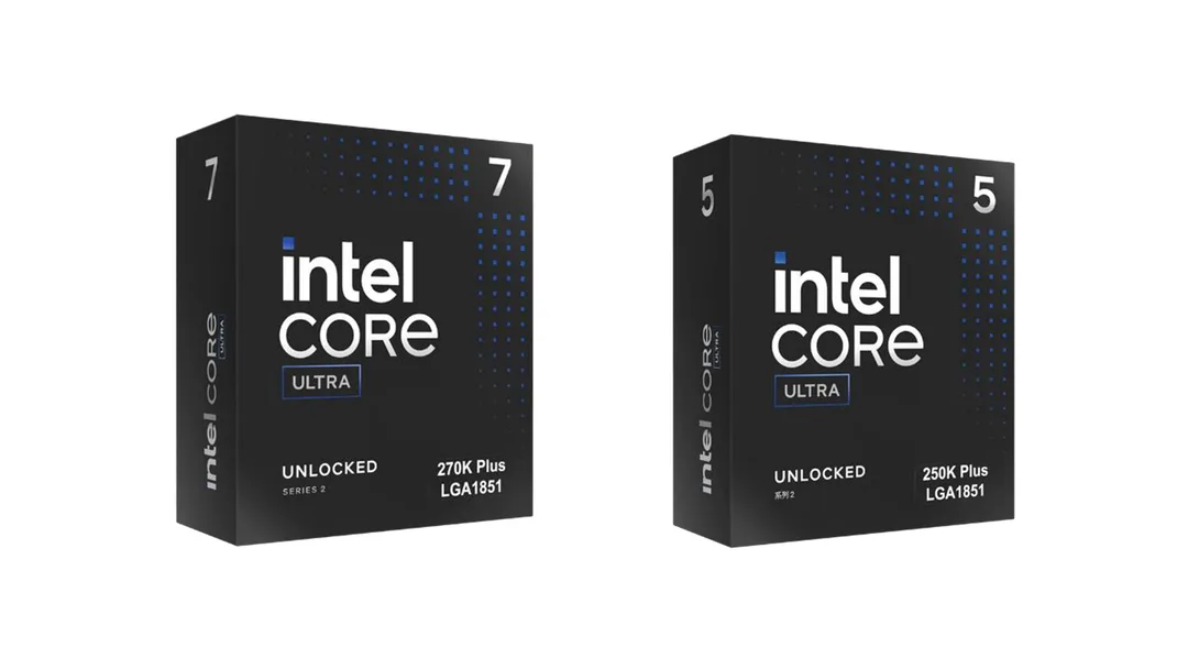 Intel Core Ultra 200S Plus 系列桌面 CPU 宣傳圖