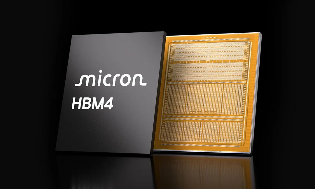 Micron HBM4 RAM 產品圖,見到封裝同裸 die