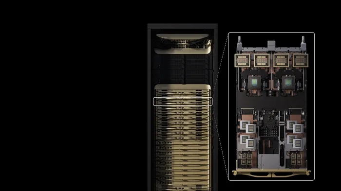 NVIDIA Vera Rubin NVL144 CPX 機櫃同 compute tray 示意圖