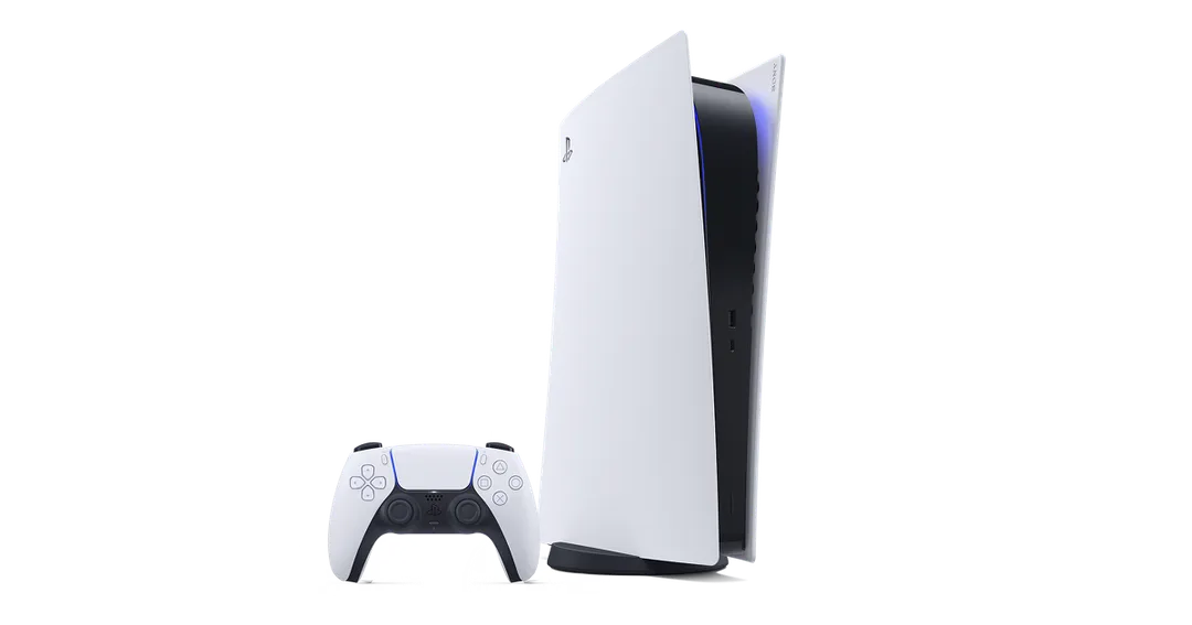 白色 PS5 主機同 DualSense 手掣產品圖