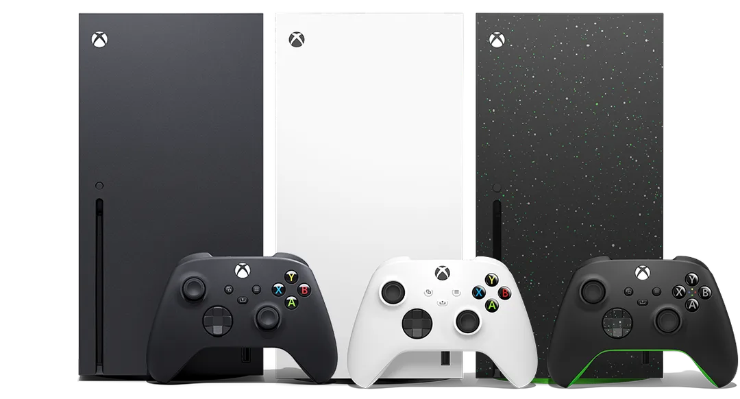 幾款 XBOX Series X 主機同手掣排喺一齊