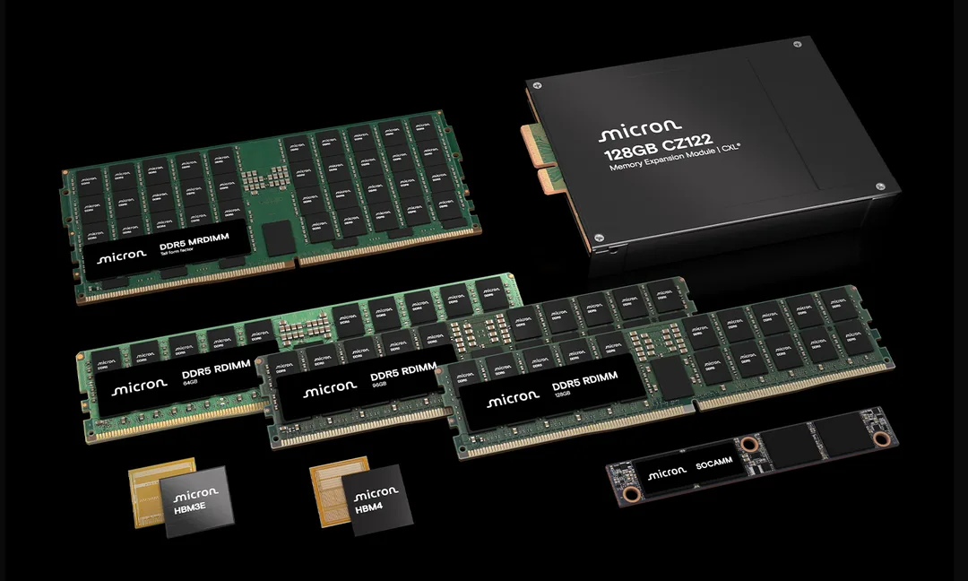 Micron 多款 data center 記憶體模組同 HBM 產品圖