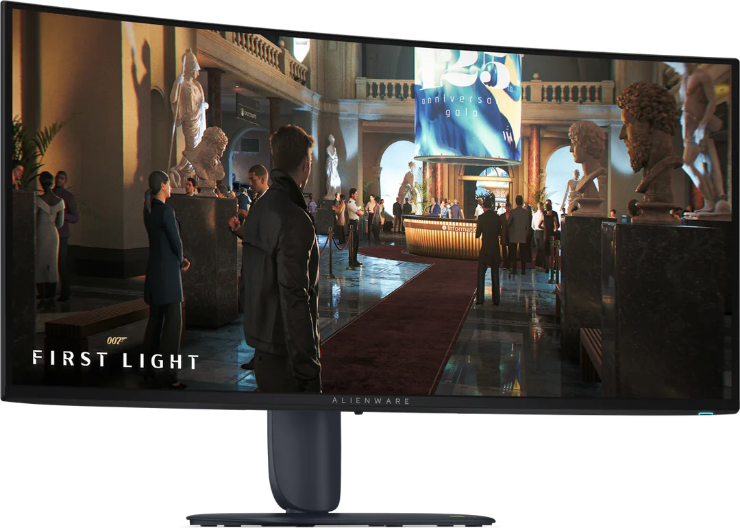 Alienware AW3426DW 34 吋曲面 QD-OLED gaming monitor 正面產品圖