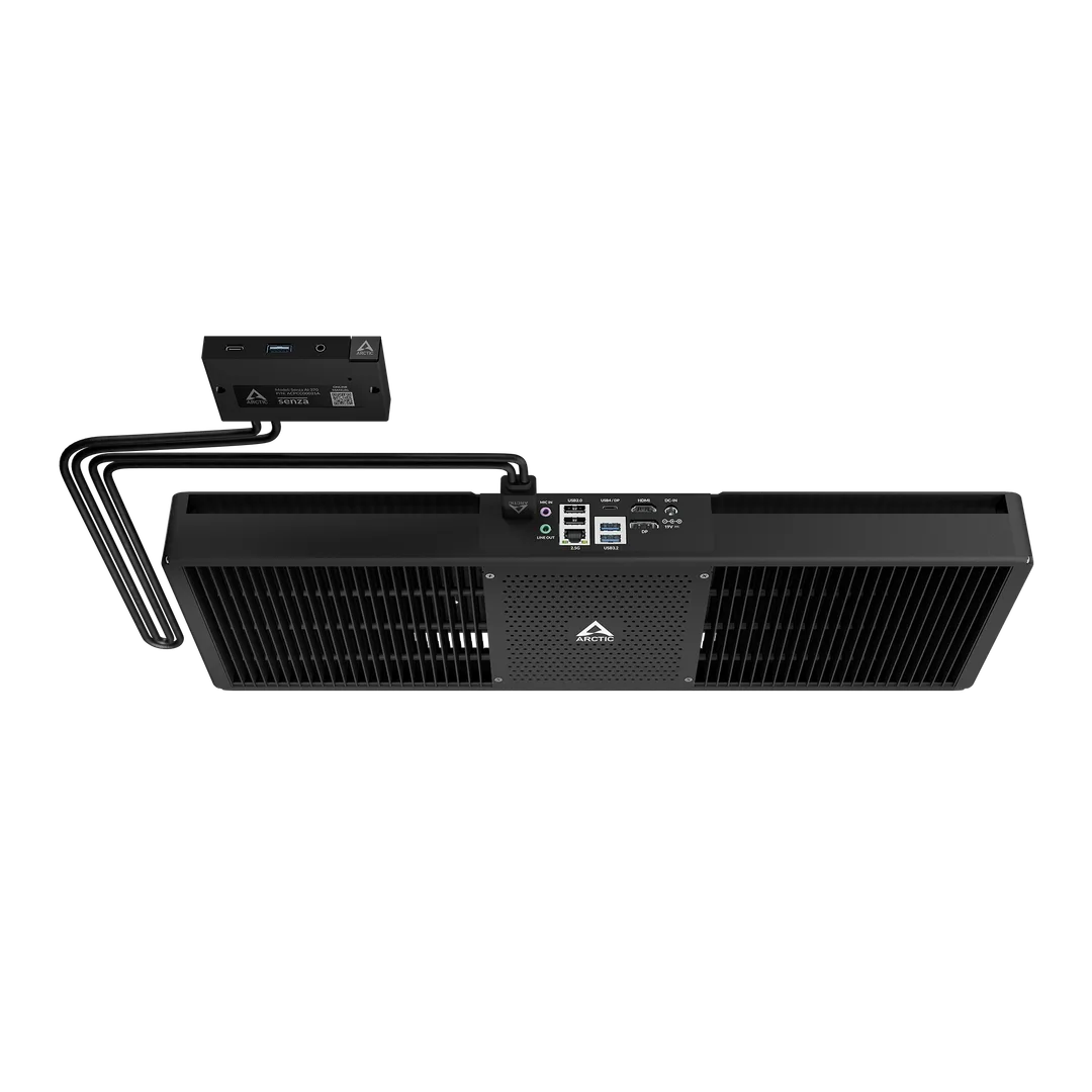 ARCTIC Senza AI 370 主機、外置火牛同獨立前置面板官方產品圖