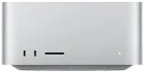 銀色 Mac Studio 正面,機身前方有兩個 USB-C 插口同 SD 卡槽