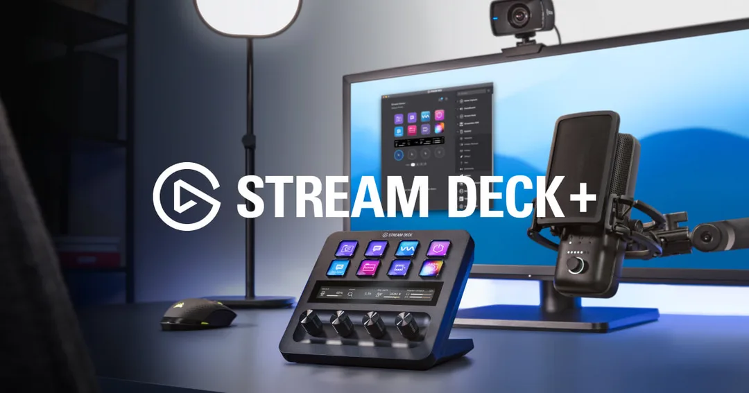 Elgato Stream Deck+ 配備八粒顯示按鍵、觸控條同四個旋鈕
