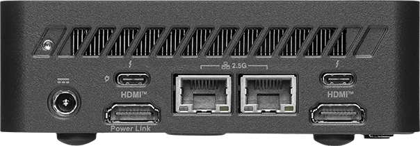 MSI Cubi NUC AI+ 3MG 機背連接埠配置