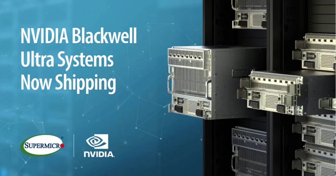 Supermicro 搭載 Nvidia B300 同 GB300 Blackwell Ultra 嘅 AI server 產品圖
