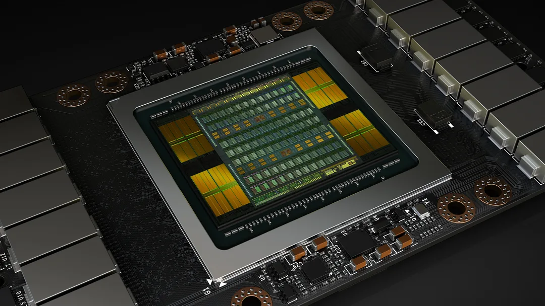 Nvidia 官方發布嘅 Tesla V100 GPU 產品圖