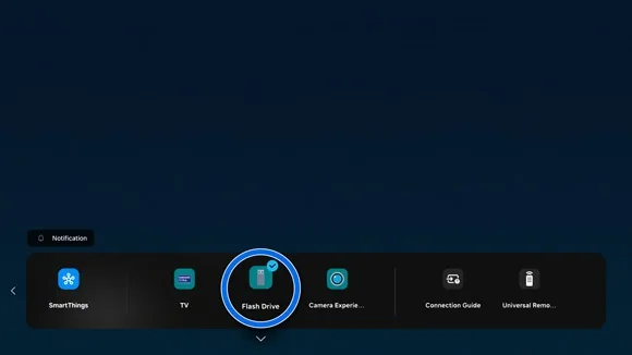 Samsung 電視 Connected Devices 畫面揀中 Flash Drive USB 儲存裝置