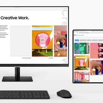 Samsung DeX 連住大芒、鍵盤同滑鼠嘅官方示意圖