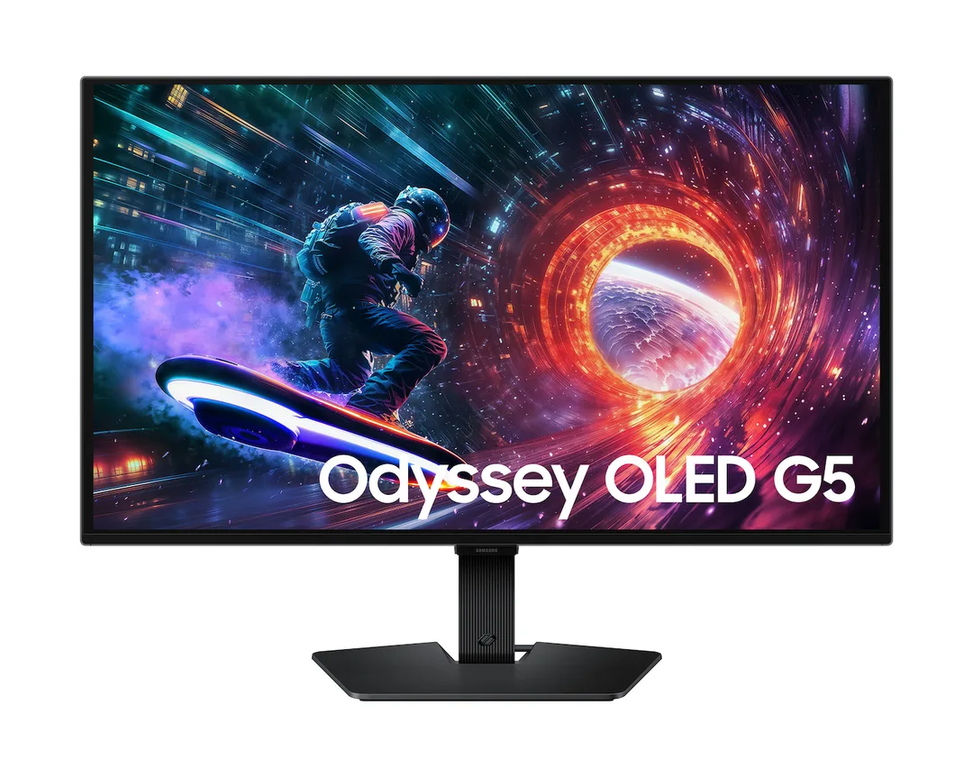Samsung Odyssey OLED G5 G50SF 27 吋電競顯示器正面產品圖