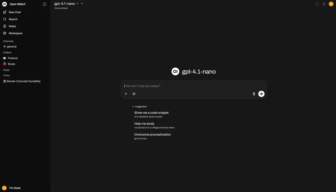 Open WebUI 官方 README 展示嘅聊天介面截圖