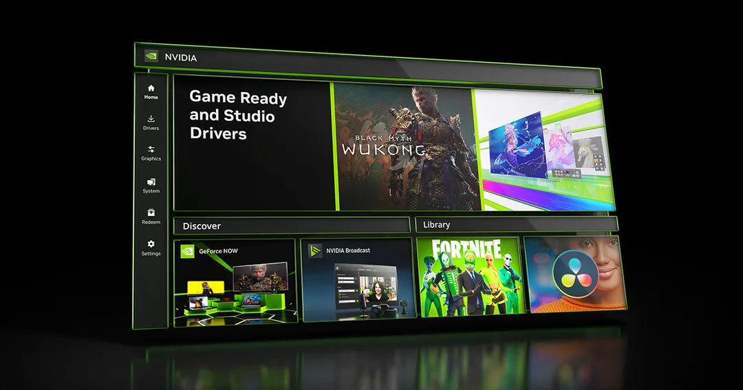 Nvidia 官方新聞配圖,主題係 DLSS Override 同 Smooth Motion 更新