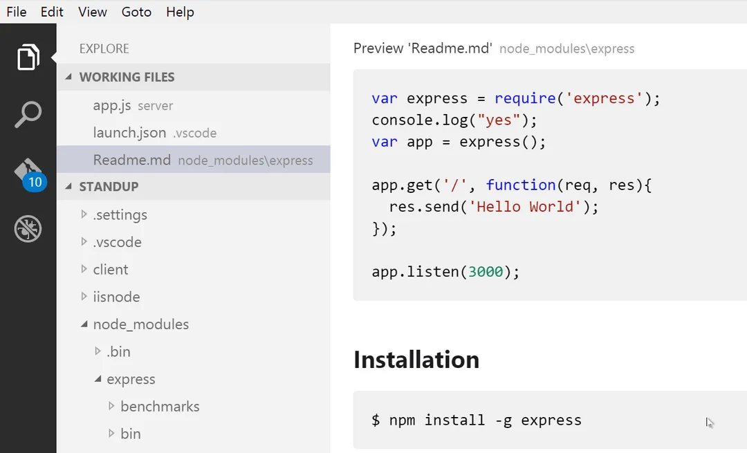 VS Code 左邊編輯 Markdown、右邊同步顯示預覽畫面