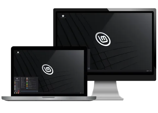 Linux Mint 官網展示桌面同手提電腦畫面