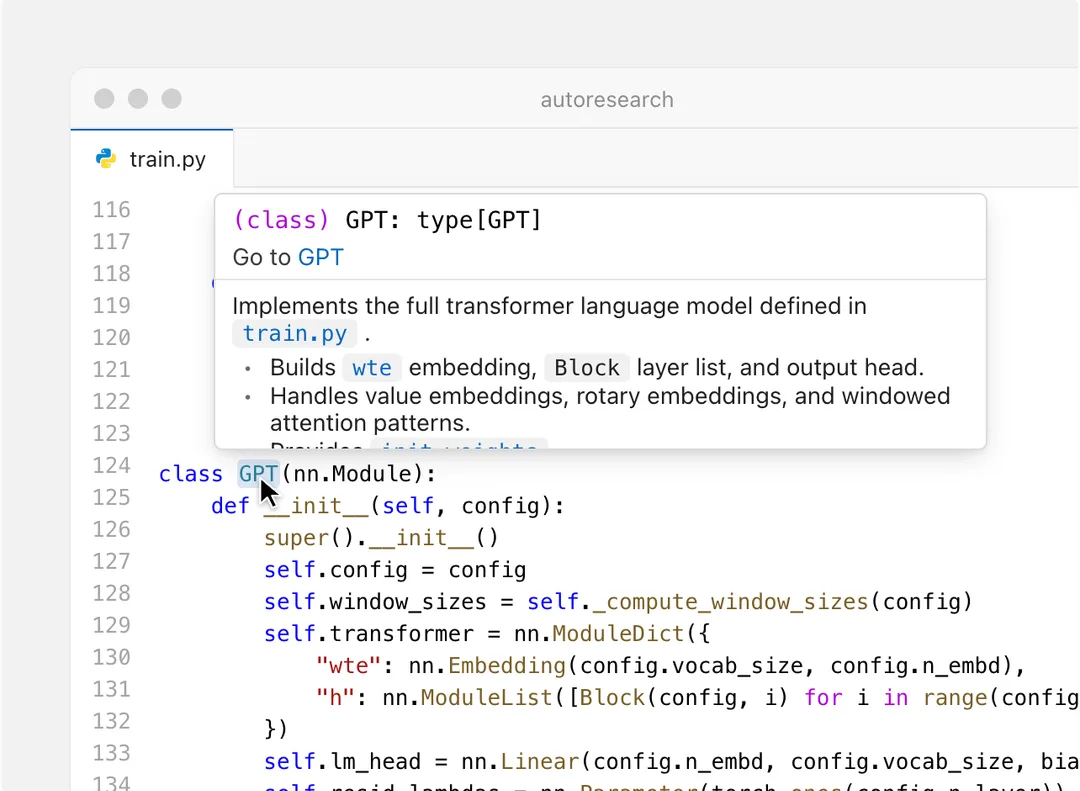 Devin Desktop 入面嘅 IDE 畫面,顯示 Python 檔同跳轉提示