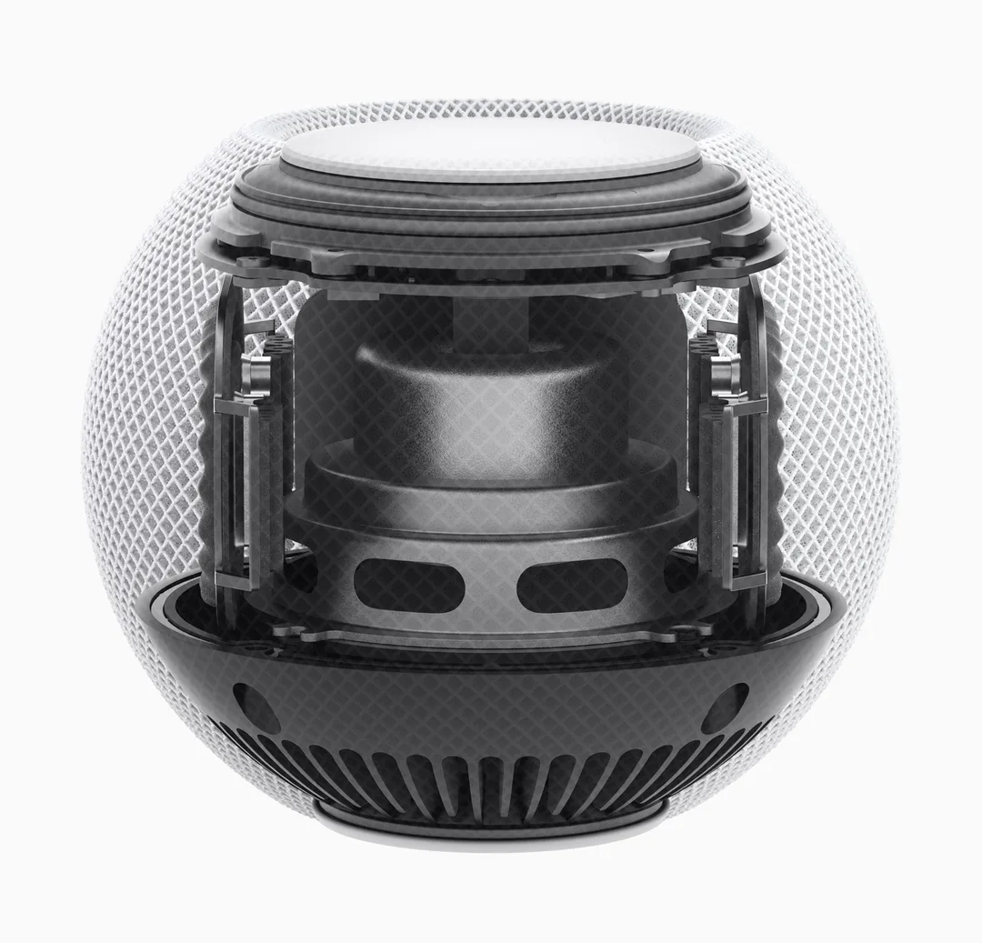 HomePod mini 內部喇叭硬件結構示意圖