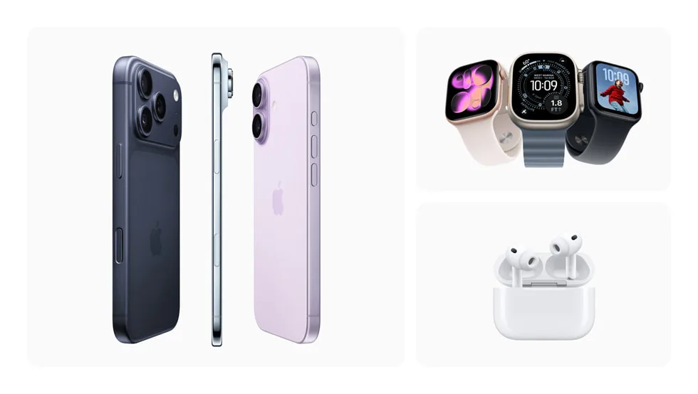 Apple 2025 年發布嘅 iPhone 17 系列、Apple Watch 同 AirPods Pro 3 產品陣容
