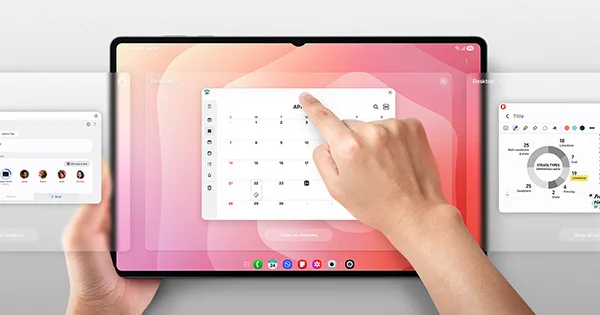 Samsung DeX 桌面工作介面配合 Galaxy 裝置使用