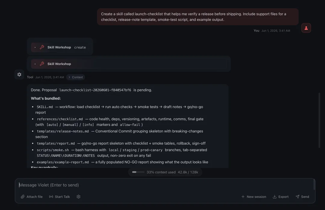 OpenClaw 官方示範入面嘅 agent 對話同工具操作畫面