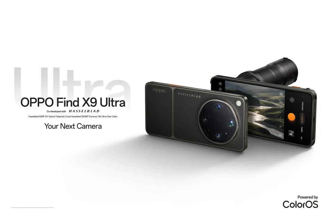 OPPO Find X9 Ultra 官方發布主視覺,展示影相旗艦手機外觀