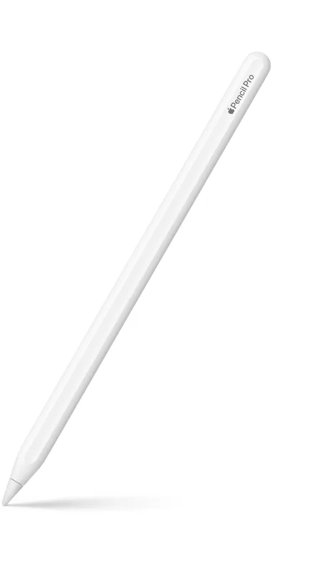 白色 Apple Pencil Pro 產品圖,筆身印有 Apple Pencil Pro 字樣